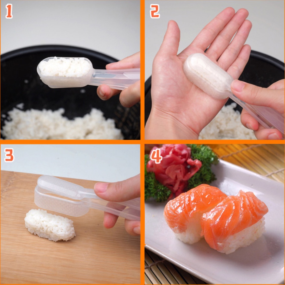 KH Cetakan Sushi / Cetakan Pembuat Nasi Bento Bola Onigiri Cetakan Bekal Nasi Makan Anak Gagang Panjang