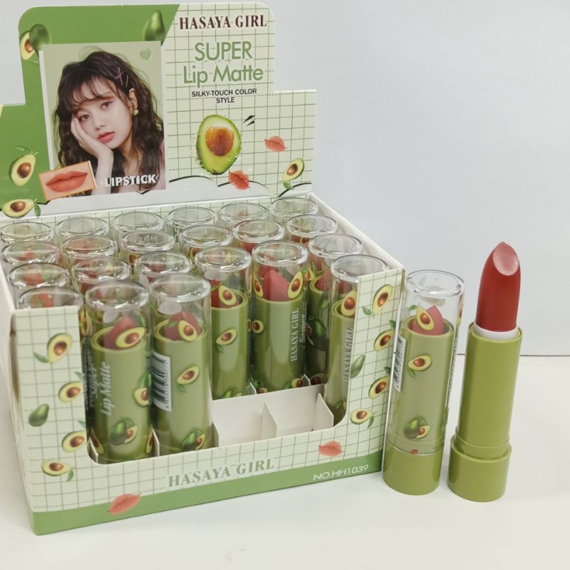 1 Bok isi 24 Pcs -  Lipstick Hasaya Girl Avocado Super Lip Matte HH1039