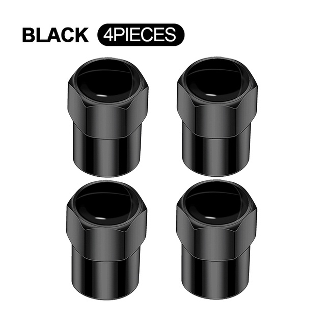 4buahbuah/lot Penutup Roda Mobil Truk Motor Anti Maling Aluminium Wheel Valve Tangkai Klep Ban Tutup Udara Tahan Debu Tutup Kedap Udara