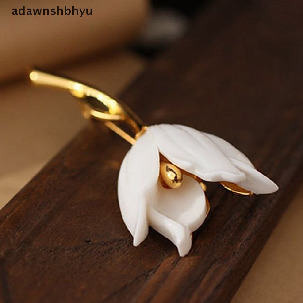 Adawnshbhyu Bunga Tulip Enamel Bros Pin Kerah Collar Syal Dekorasi Perhiasan Garment Jewelry ID