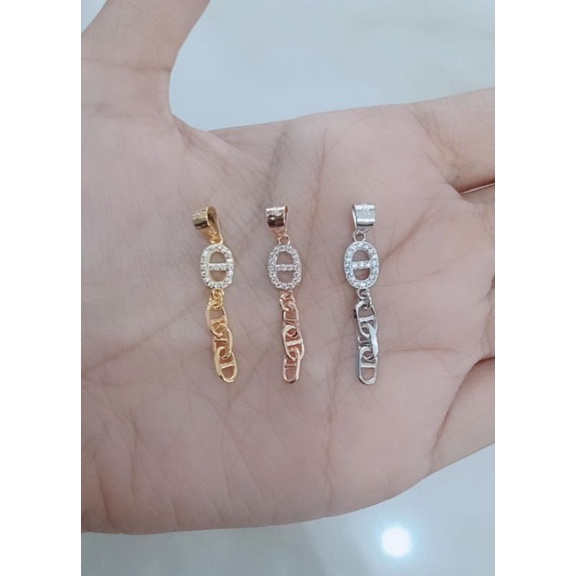 kalung rantai itali santa + liontin model panjang cart*r mp / kalung perak asli silver 925 lapis emas/ kalung fashion wanita terbaru