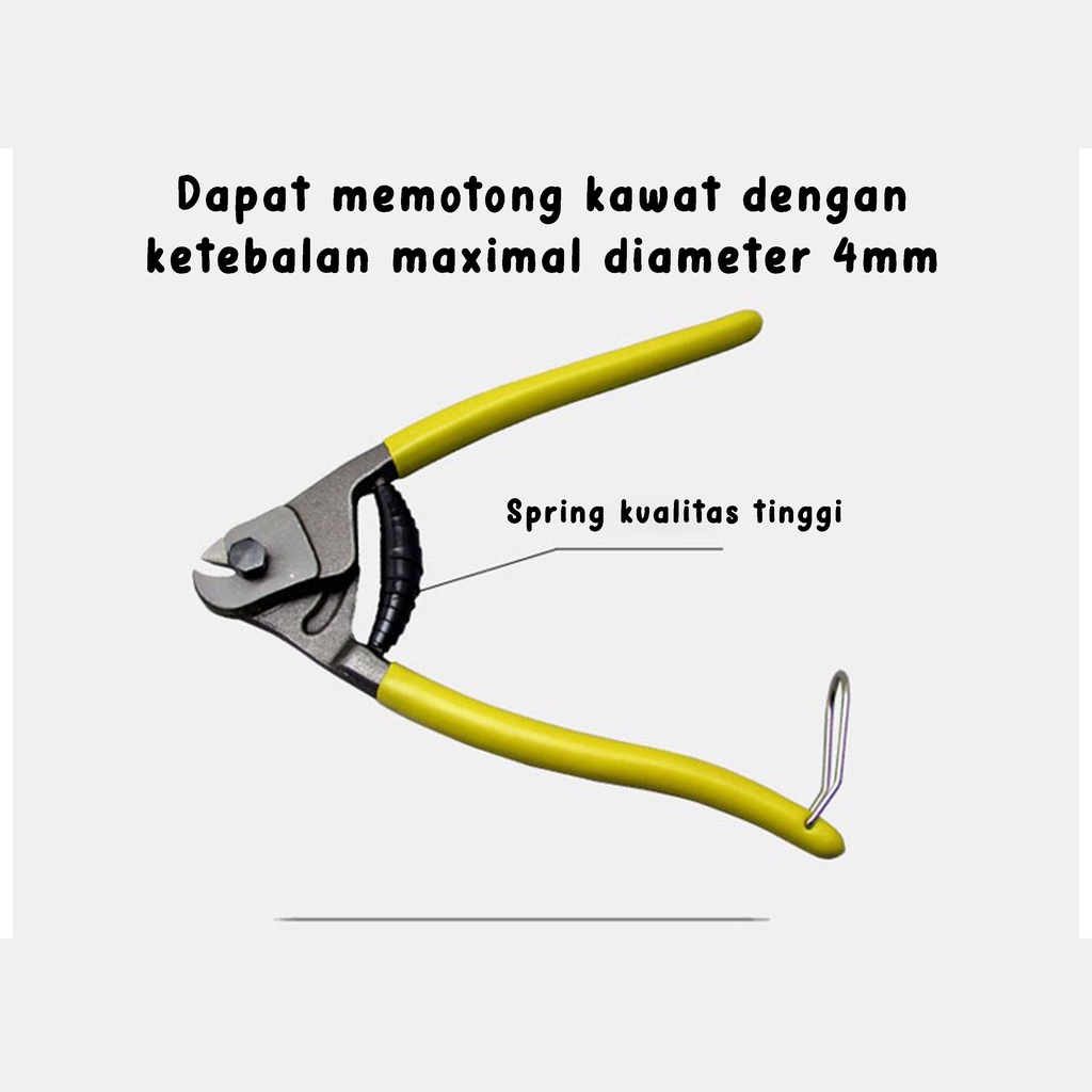 Hand Wire Cable Cutter Tang Potong Pemotong Kabel Kawat