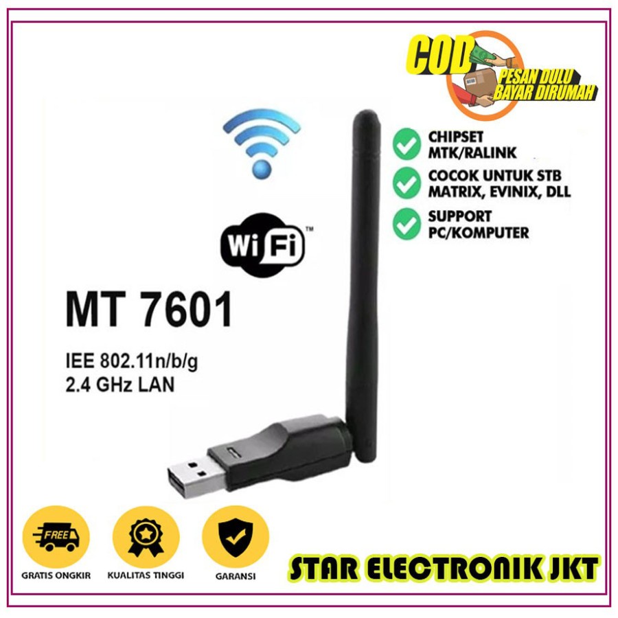 Dongle Noise Adapter / USB Wifi Adapter MT7601 Bisa Untuk Set Top Box