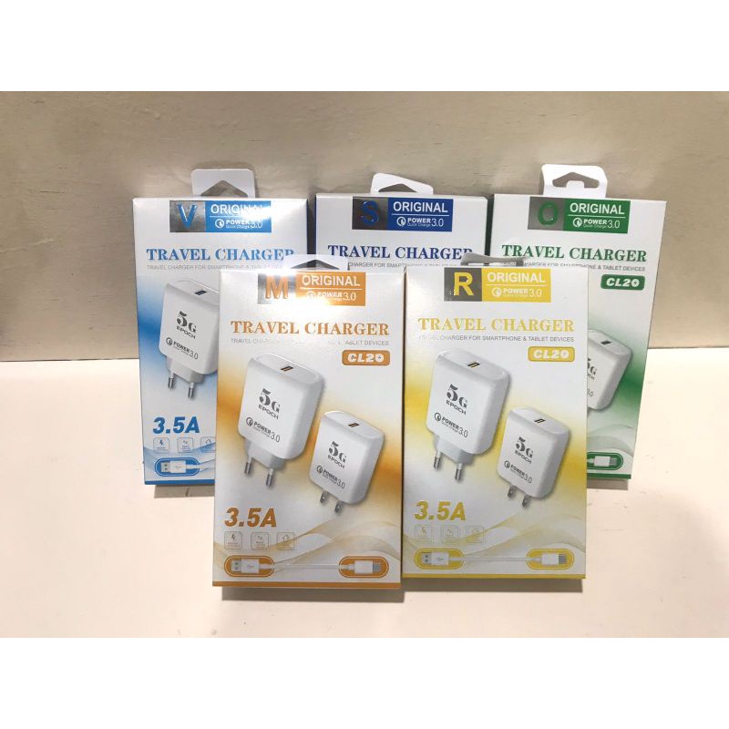 TC TRAVEL CHARGER BRANDED CL20 PLUS PACK IMPORT CL20 MICRO USB