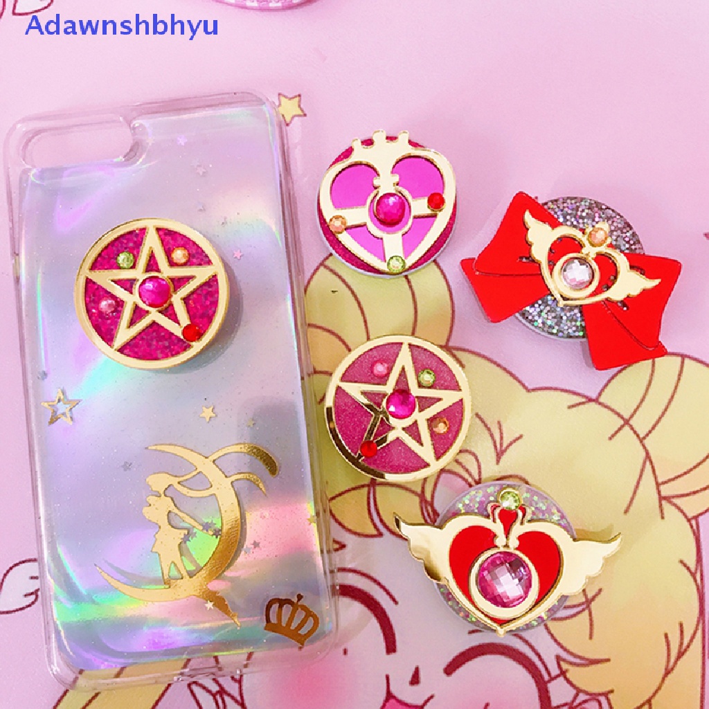 Adhyu Universal Sailor Moon Phone Stretch Kartun Jari Cincin Holder Socket ID