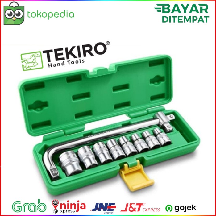 TEKIRO KUNCI SOK SET 24PCS 8MM - 32MM / KUNCI SHOCK / TOOLS SET BOX