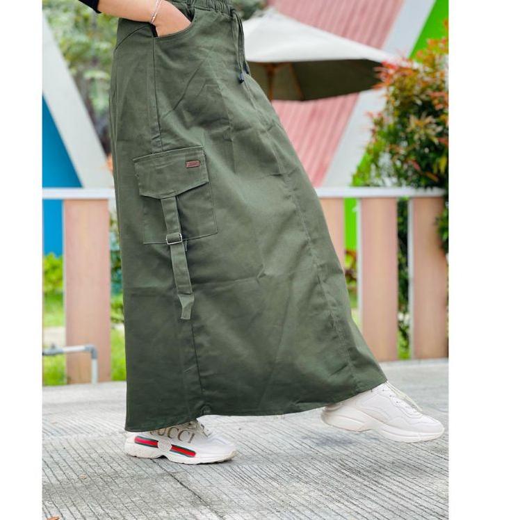 {B-17}✿☛ Rok Panjang // Rok Span // Rok Chinos // Rok Chinos Cargo // Rok Cargo // Maxy Skirt // COD