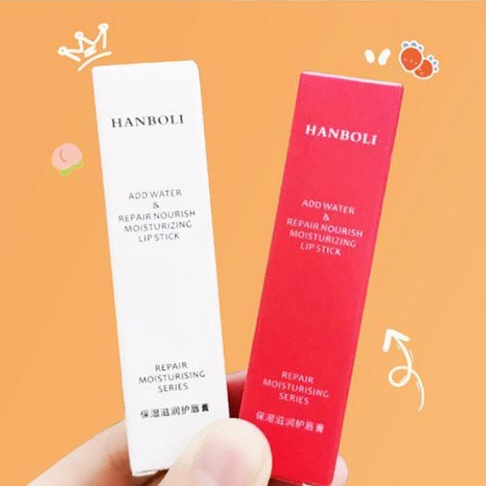 【COD】Red Orange HANBOLI Lip Balm Moisturizing Repair Nourish Lipstick Rubah Warna Pelembab Bibir Pecah Kering-CH