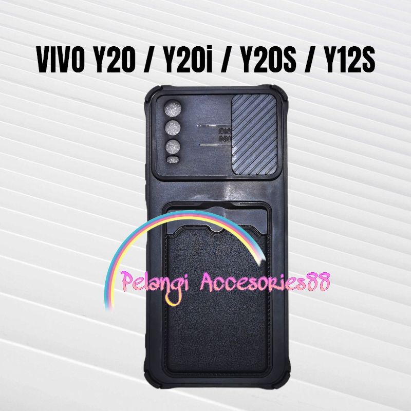 CASE VIVO Y20 / Y20S / Y20i / Y12S CASE SOFTCASE SLEDING WARNA WARNI SLOT CARD