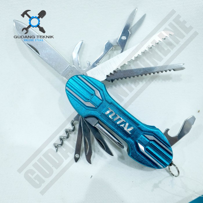 Pisau Lipat Multifungsi Serbaguna THMFK0156 TOTAL / Multifunction Knife Pisau Lipat Kombinasi 15 Fungsi TMMFK 0156 TOTAL