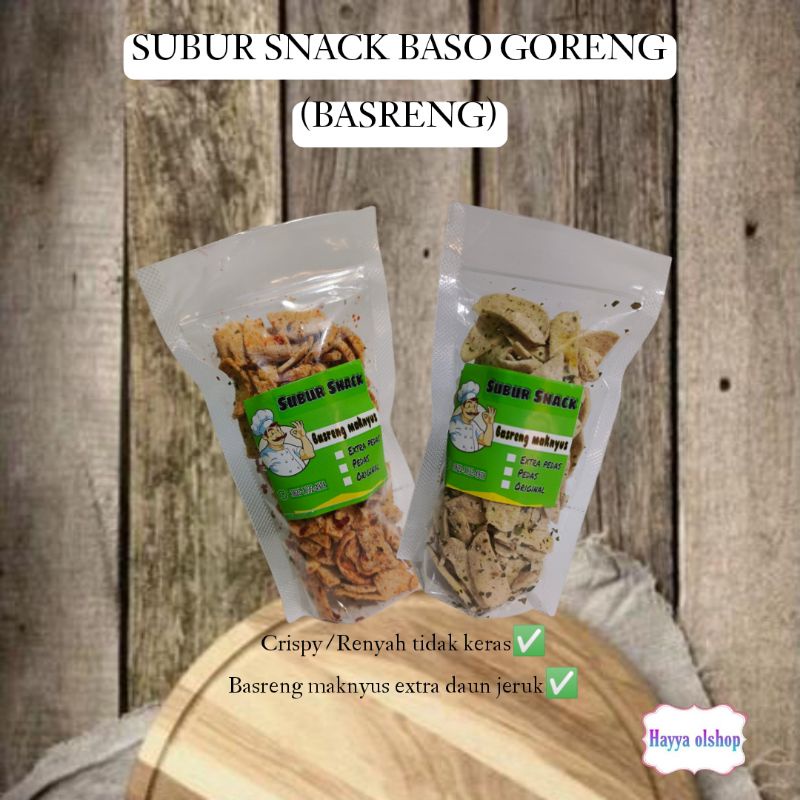 BASRENG CRISPY / BASO GORENG DAUN JERUK SUBUR SNACK 100GR