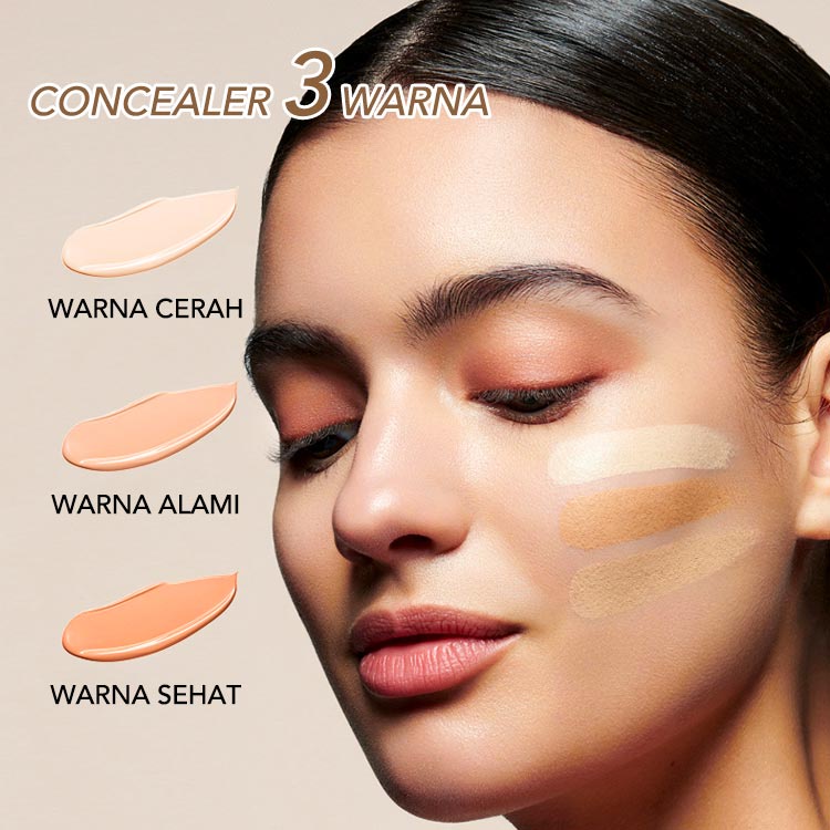 Korea Selatan Quran TFIT 3 Warna Concealer Full Cover Cream Concealer Matte Cover Lingkaran Hitam Palet Concealer