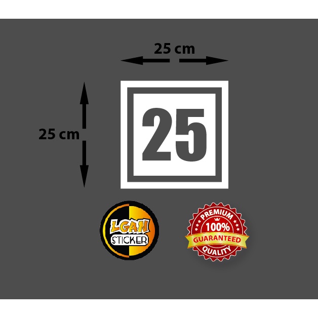 

STIKER ANGKA BOLONG DLM KOTAK UK 25 CM BAHAN REVLEKTIVE