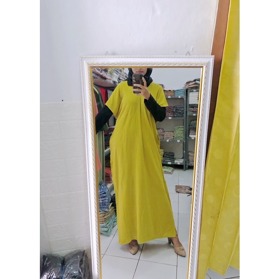 Kaftan Nagita Long Square crinkle Airflow Atasan Wanita Kekinian