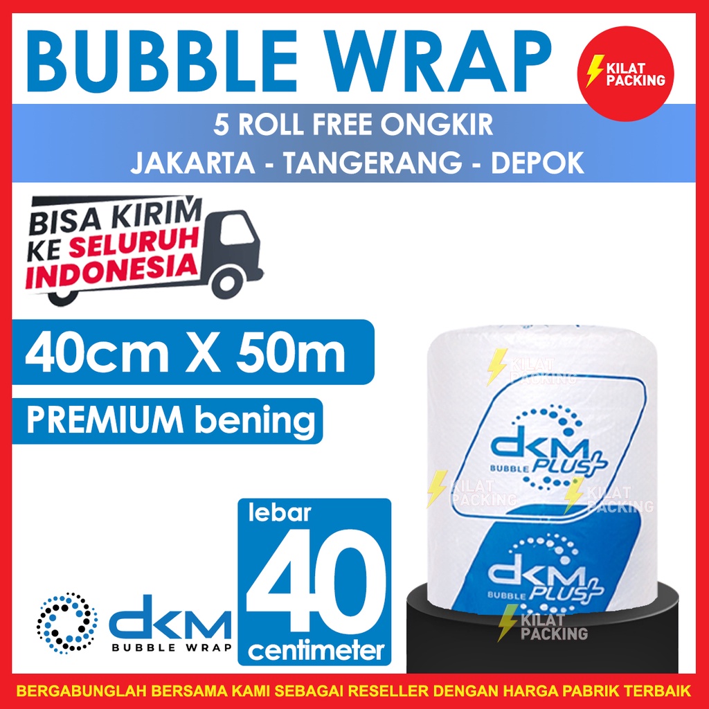 

Bubble Wrap Bening 40CM X 50M Tebal Plastik Bubblewrap Roll