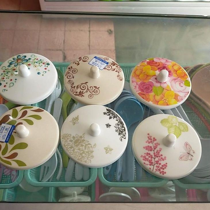 TUTUP GELAS  MOTIF - ONYX - MELAMIN diameter : +- 9cm