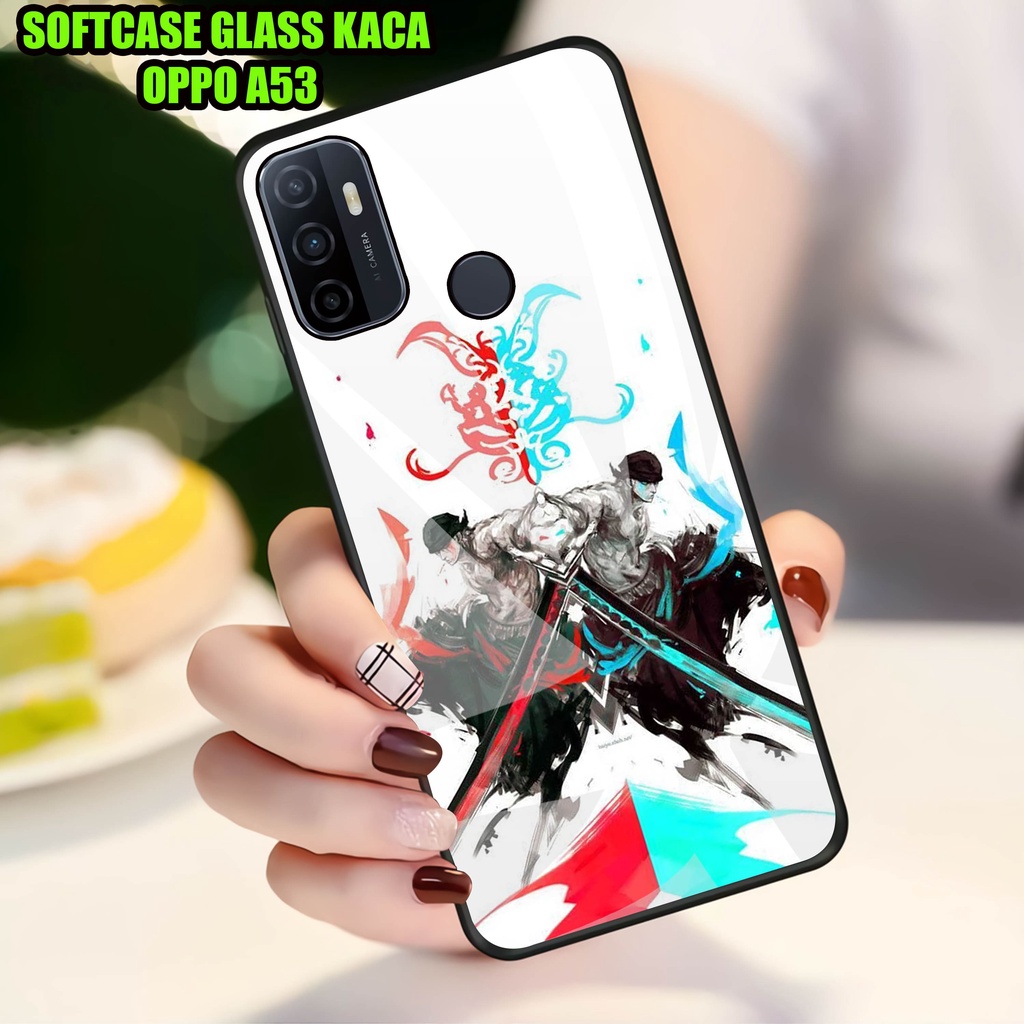 Softcase Glass Kaca OPPO A53]- Case Hp Pelindung Handphone OPPO A53] [ A82]