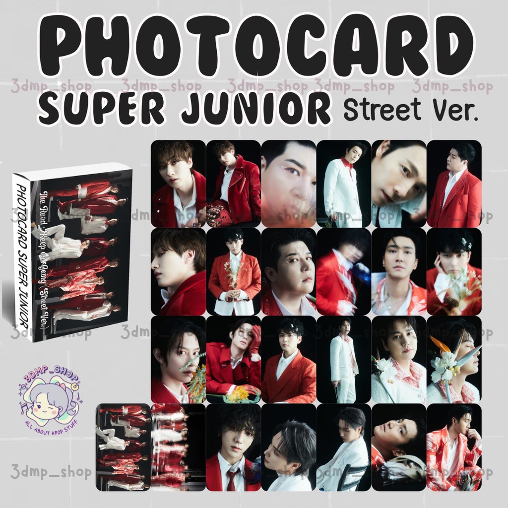 [25 lembar] photocard super junior lomo photo card lomocard suju the road keep going line street celebration mango