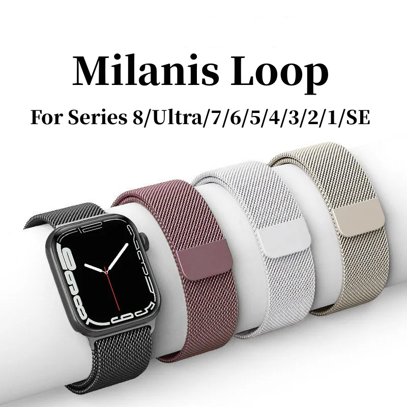 Tali✅Stainless Steel Strap Milanese Loop For iWatch Strap 38 40 42 44 45 49mm Strap IWatch Ultra Series 8 7 SE 6 5 4 3 2