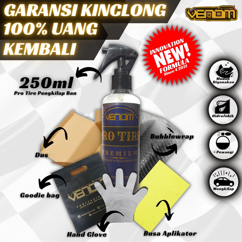 Pro Tire Pengkilap Ban Kendaraan Spray Pengkilap Ban Motor Pengkilap Ban Mobil