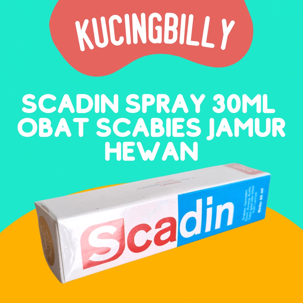 Scadin spray 30ml obat scabies jamur kucing anjing