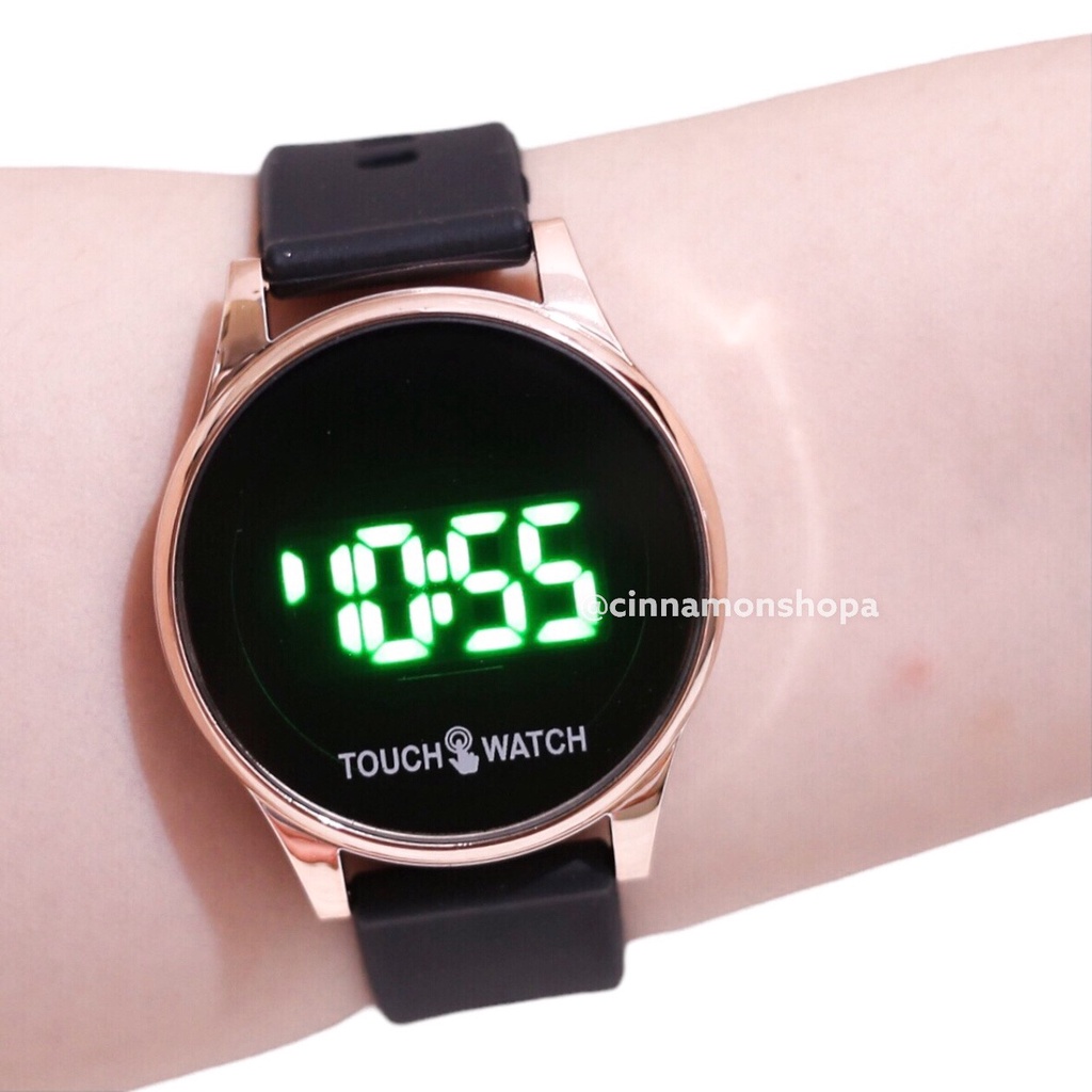 Jam tangan LED wanita pria touch screen layar sentuh smartwatch jam digital
