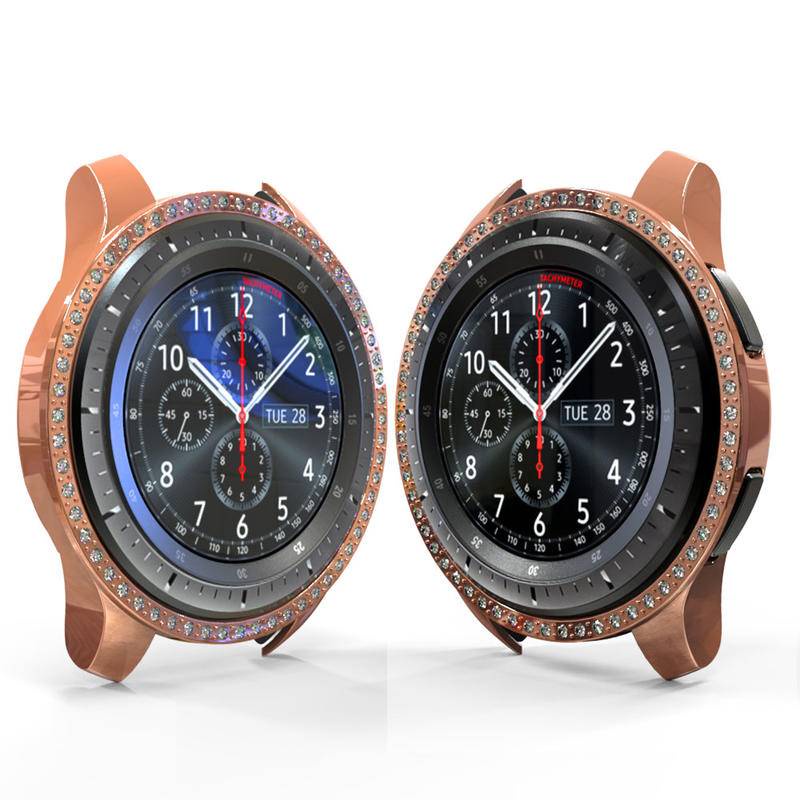 Casing Pelindung PC Untuk Samsung Galaxy Watch 42mm 46mm Diamond Wach Case Untuk Galaxy Gear S3 Watch Cover Smart Watch Aksesoris