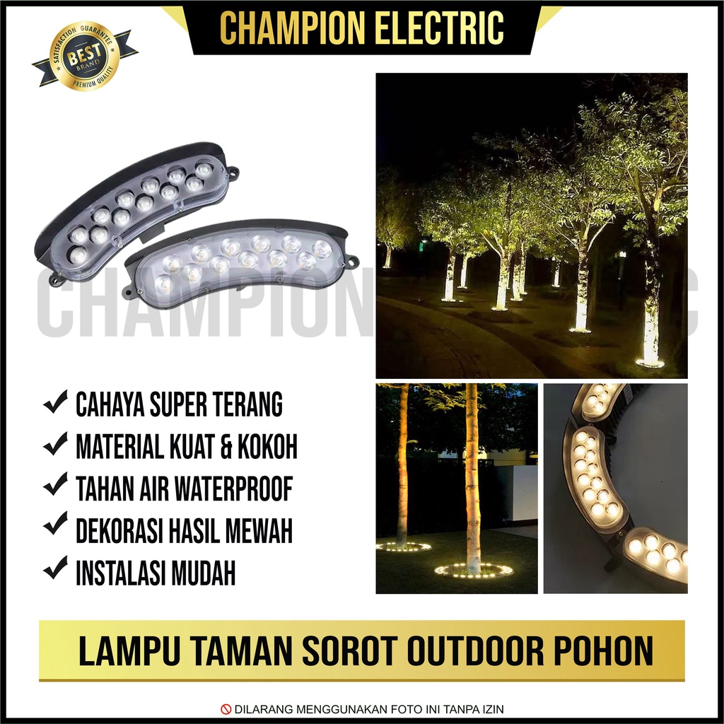 Lampu sorot taman lampu outdoor pohon pilar tiang waterproof DC 24V