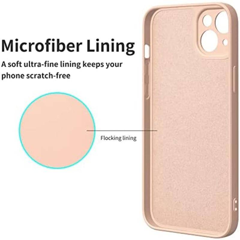 IPHONE Casing Silikon Cair Untuk iPhone14 13 12 11 Pro Max Full Body Pelindung Cover Shockproof Slim Phone Case Anti Gores Lembut Lapisan Microfiber Untuk iPhone14 iPhone13