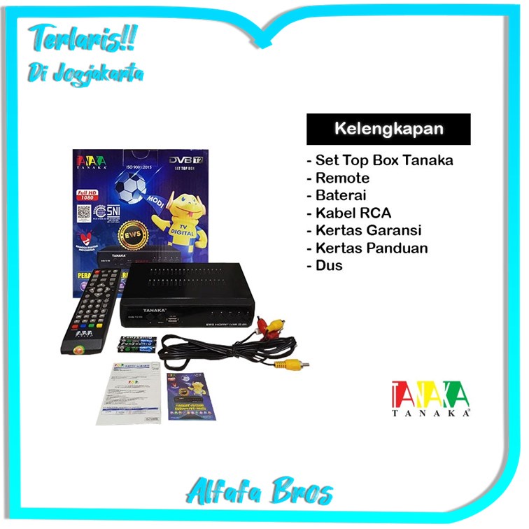 Tanaka DVB-T2 STB Support Wifi & EWS Set Top Box TV Digital Paling Laris AFB