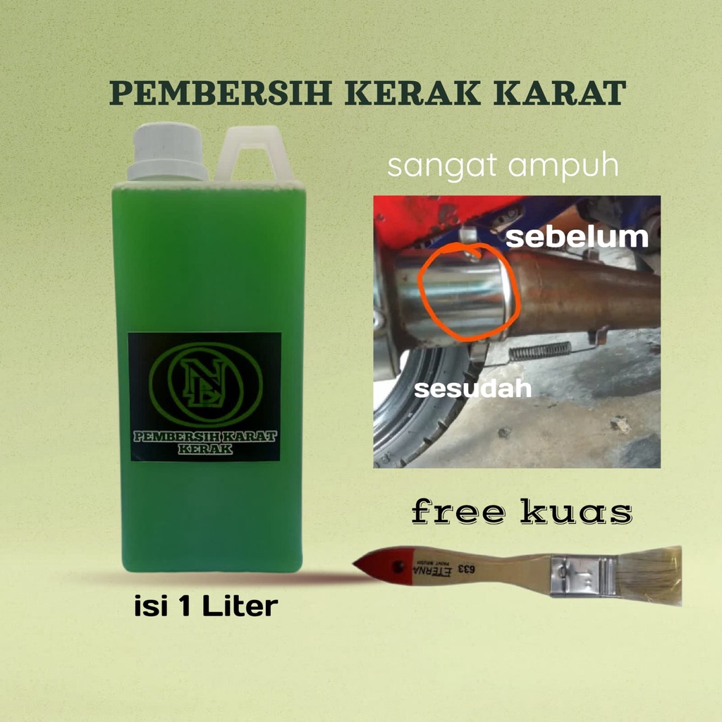 PEMBERSIH KARAT KERAK KENALPOT MESIN MOTOR isi 1 LITER