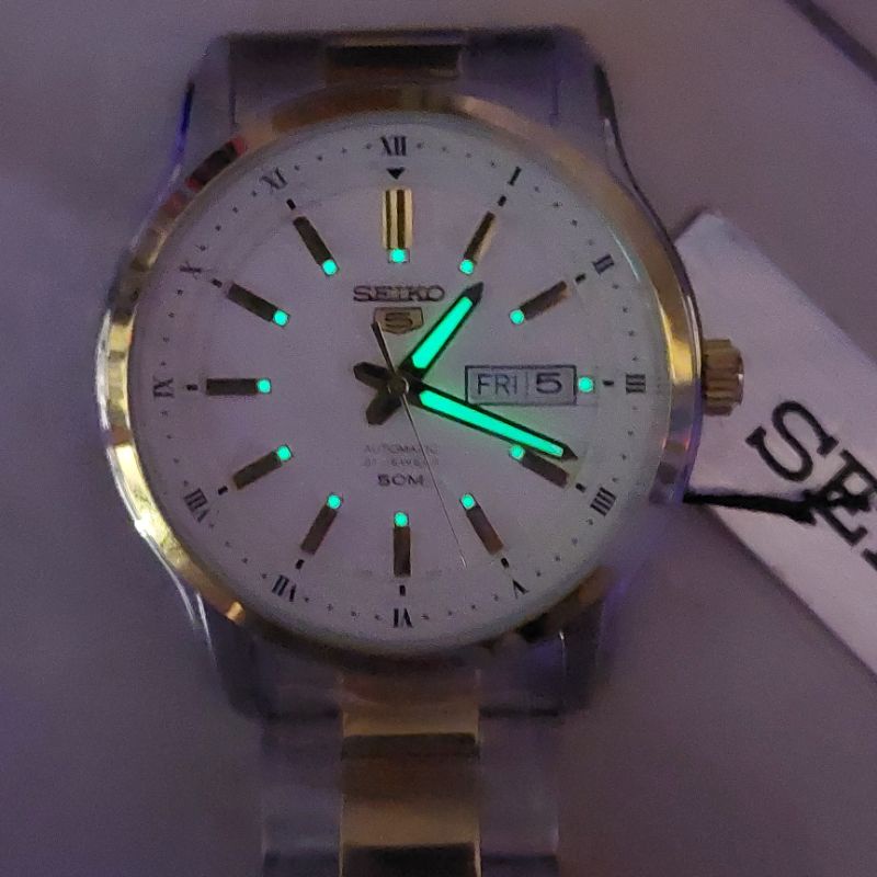 BARU Jam Tangan SEIKO SNKE04K1 Water Resistant AUTOMATIC Glow In The Dark