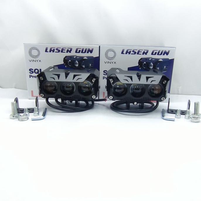 Lampu Sorot Tembak Laser Foghlamp Sql 3 Mata Superbright Hi Low