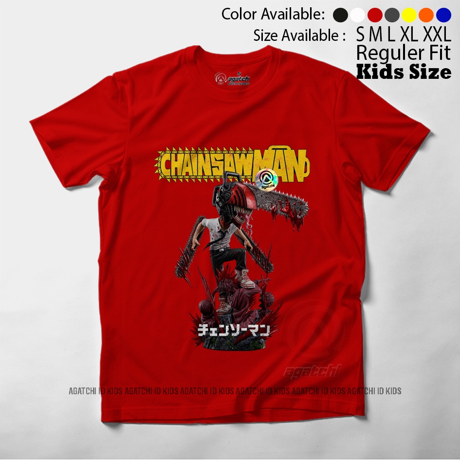 Baju Kaos Atasan Anak Laki - Laki Distro Anime Denji Chainsaw Man