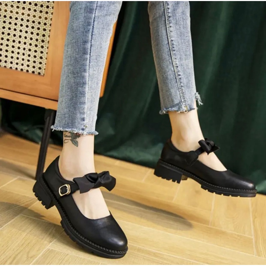 [SEPATU.IMPORT88] Sepatu Docmart / Sepatu Loafers Wanita / Sepatu Wanita Mary Janes Import Premium Quality DF 633