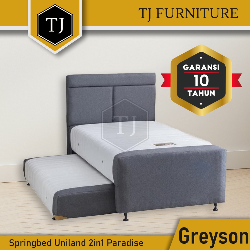 Uniland 2in1 Paradise Greyson / Kasur Springbed Anak 2 in 1 Sorong Atas Bawah - FULLSET