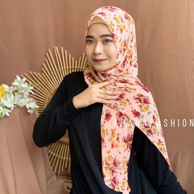 PRA.28De22ᶜ ‣ PASHMINA PLISKET MOTIF BUNGA/ PLEATED SHAWL SERIES / PASMINA PLISKET MOTIF BUNGA
