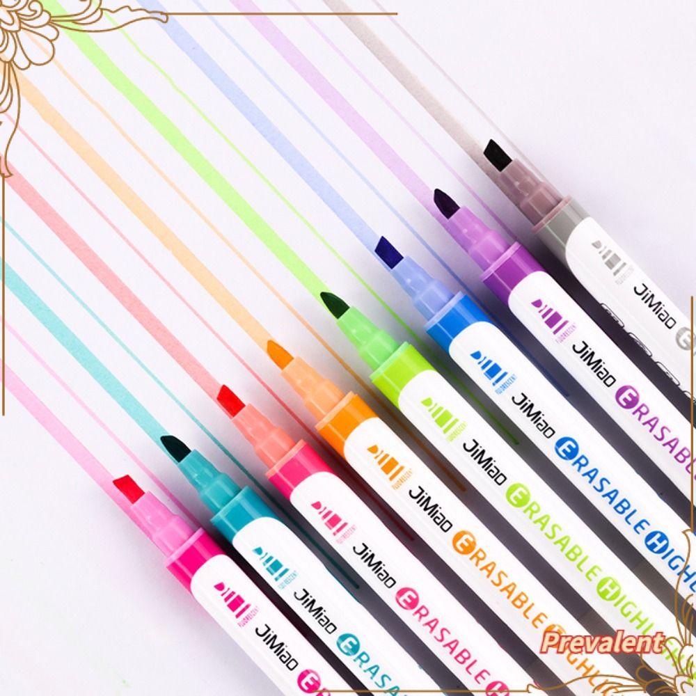 Preva 10warna/set Stabilo Perlengkapan Sekolah DIY Tangan Akun Fluorescent Pen Spidol Warna