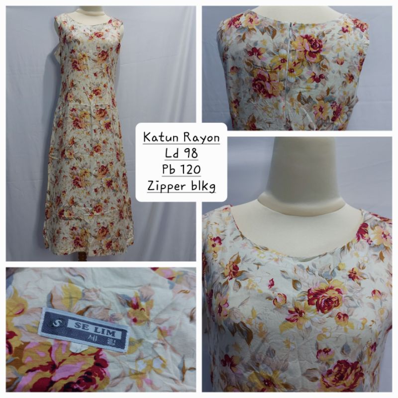 PL Long Dress Bunga Bunga