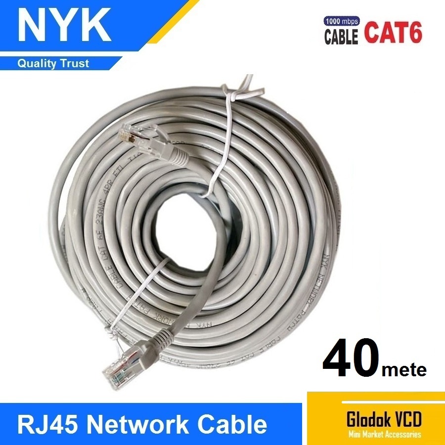 NYK Kabel Lan UTP Cat6E 40M Internet Ethernet Cable