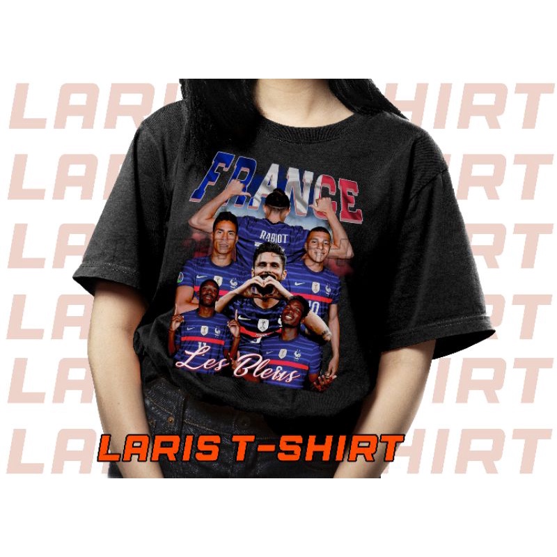 kaos bergambar timnas Prancis 2023, kaos pria wanita gambar squad timnas sepak bola Prancis 2023