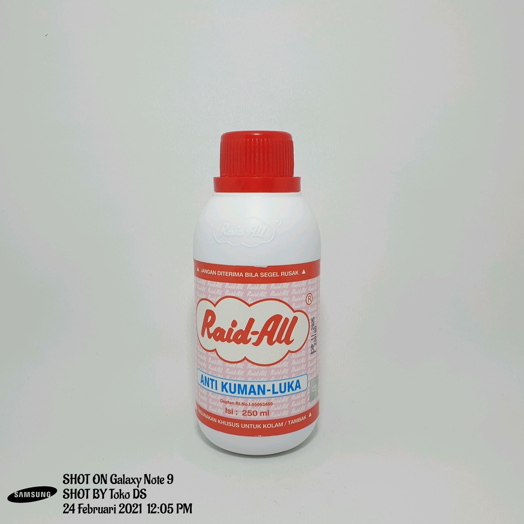 Anti Kuman Luka Ikan 250ml - Obat Ikan Hias Ikan Molly Lele Mas Koi Luka