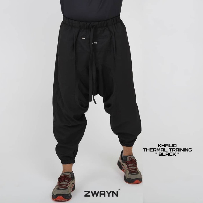 {FamilyStore} ZWAYN - Sirwal Khalid Thermal / Sirwal Training Size S s/d L - Black L Limited