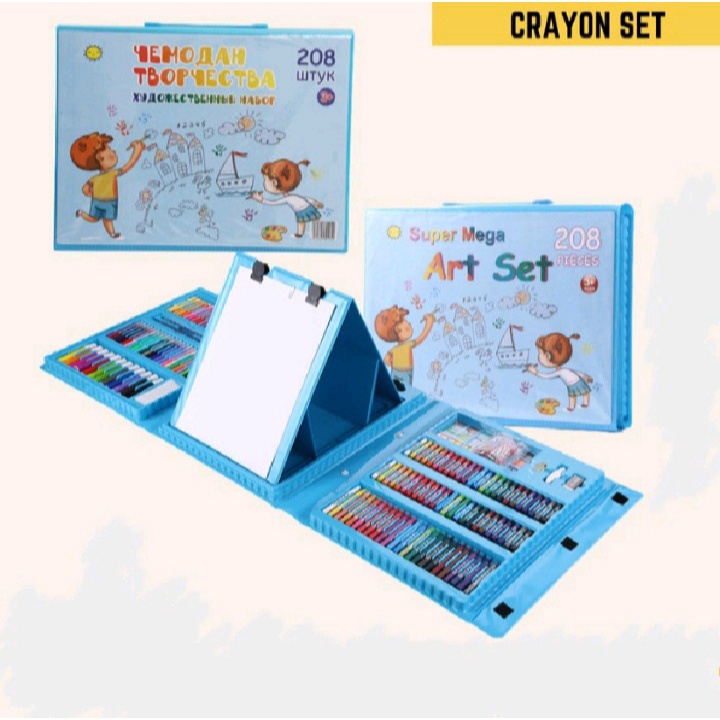 Pensil Warna Crayon Set 208 Pcs Crayon Mewarnai 208 Warna Pensil Krayon Alat Menggambar atau Mewarnai