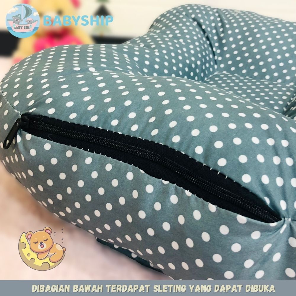 Sofa Bayi Jumbo Multifungsi Dengan Gesper Pengaman Free Bantal Peyang dan Tas Mika [ Merk BabyShip ] / Kasur Bayi / Bantal Bayi