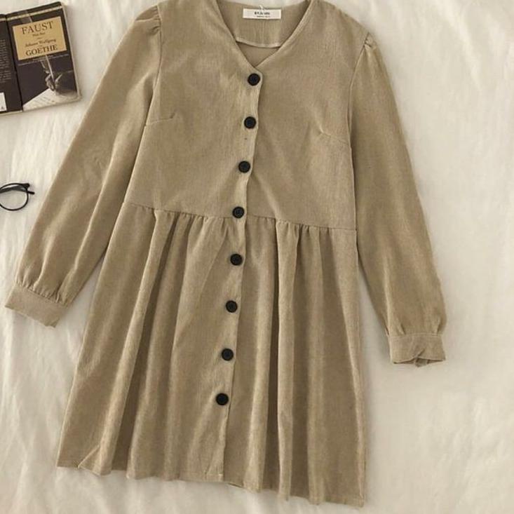 ((F-6-E ♫♪> OUTER WANITA - WOODY LONG OUTER - PAKAIAN WANITA - ATASAN WANITA - KOREAN STYLE terviral