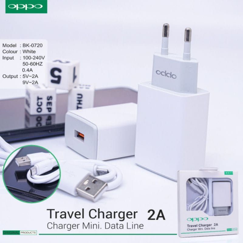 TRAVEL CHARGER OPPO 1USB 2A JW-XM CASAN OPPO 2A 1USB JW-XM ANDROID MICRO