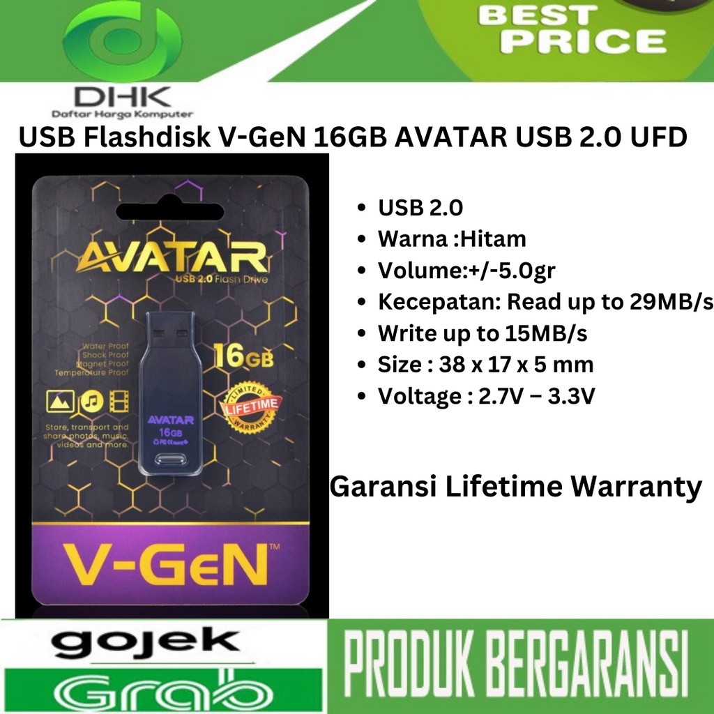 USB Flashdisk V-GeN 16GB AVATAR USB 2.0 UFD