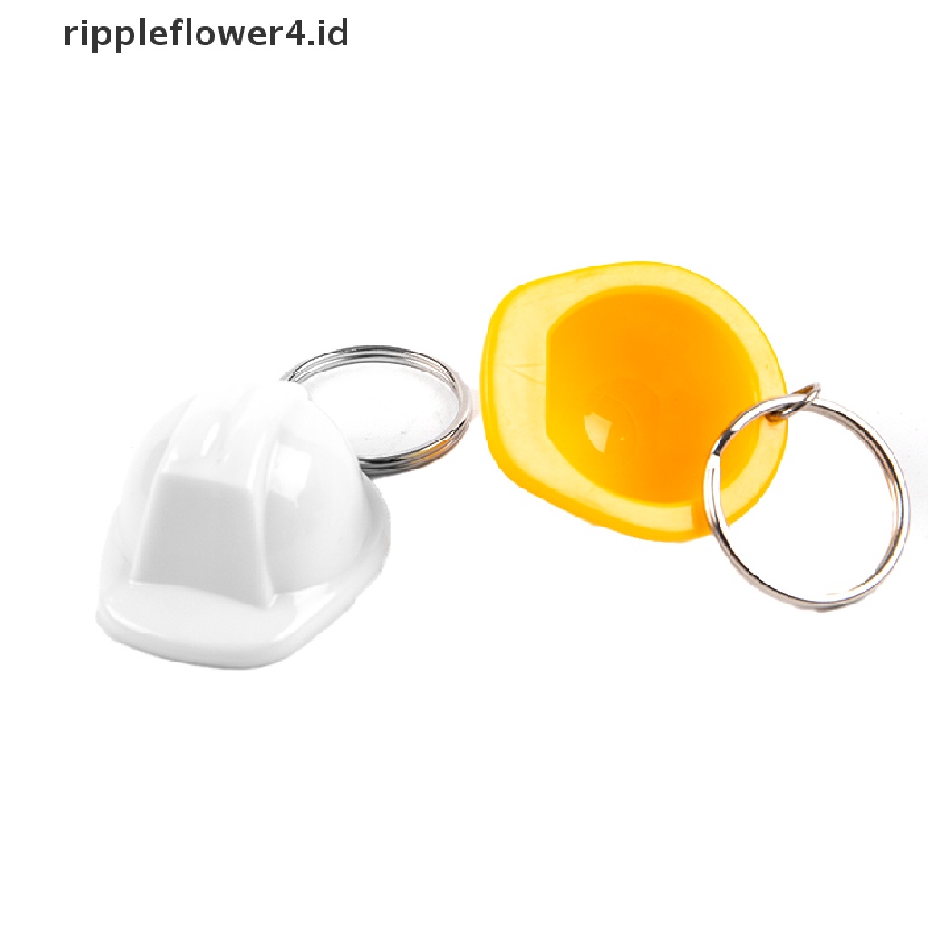 {rippleflower4.id} Helm Topi Keras Gantungan Kunci Liburan Kreatif Helm Safety Keying Perhiasan Hadiah~