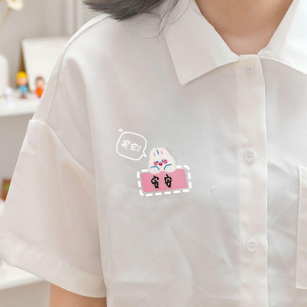 Lanfy Personalized Name Badge Lucu Kartun Siswa Kelas Perlengkapan Anak Untuk Barang ID Tag Badges